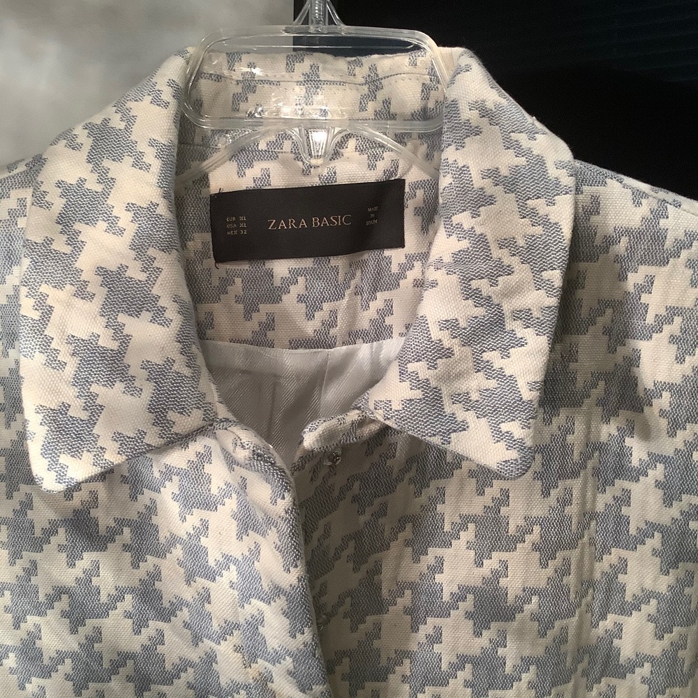 ZARA Houndstooth Blazer Jacket XL - Picture 5 of 5